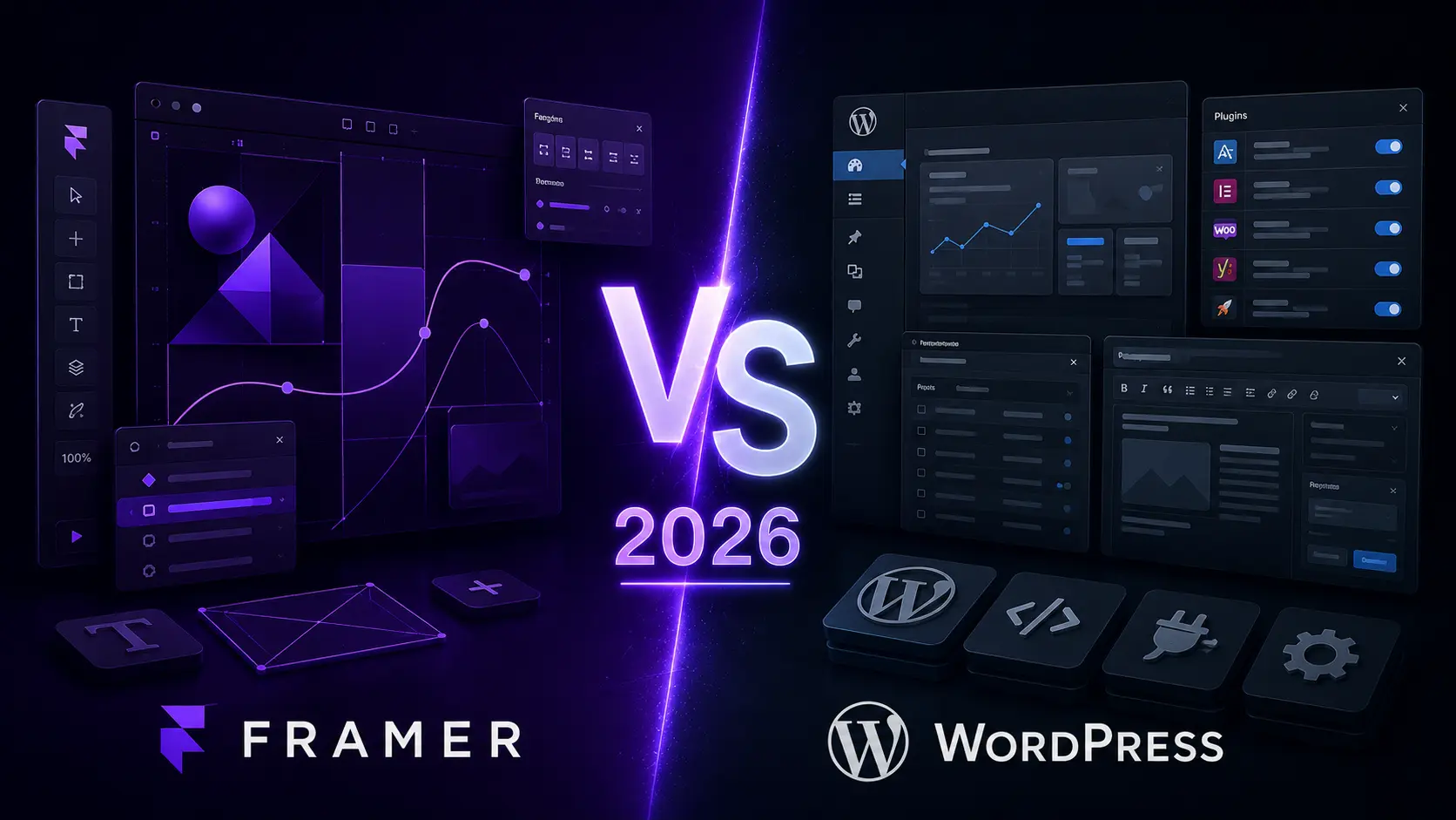Framer vs WordPress 2026 — platform comparison by Tarasovs Digital Agency